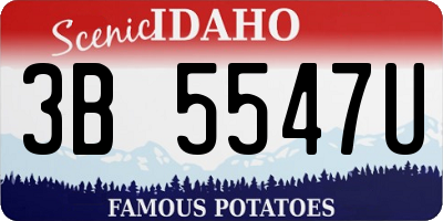 ID license plate 3B5547U