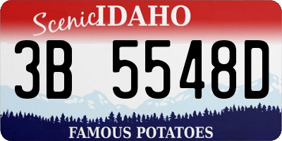 ID license plate 3B5548D