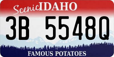 ID license plate 3B5548Q