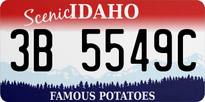 ID license plate 3B5549C