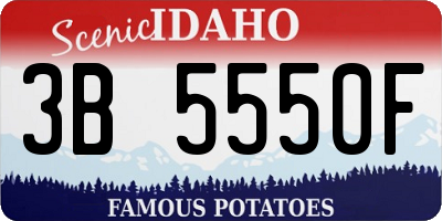 ID license plate 3B5550F