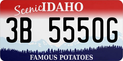 ID license plate 3B5550G