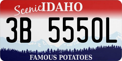 ID license plate 3B5550L