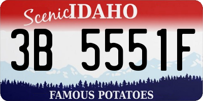 ID license plate 3B5551F