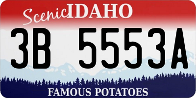 ID license plate 3B5553A