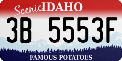 ID license plate 3B5553F