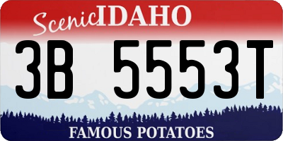 ID license plate 3B5553T