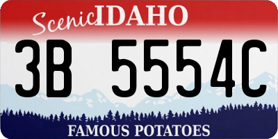 ID license plate 3B5554C