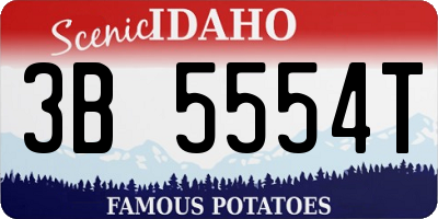 ID license plate 3B5554T