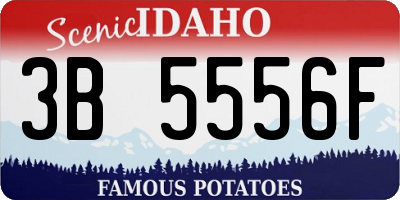 ID license plate 3B5556F