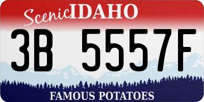 ID license plate 3B5557F