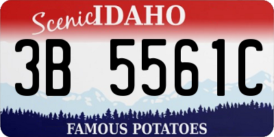ID license plate 3B5561C