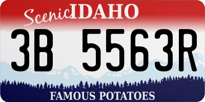 ID license plate 3B5563R