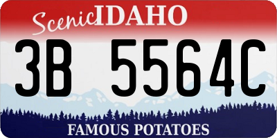 ID license plate 3B5564C