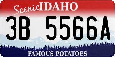 ID license plate 3B5566A