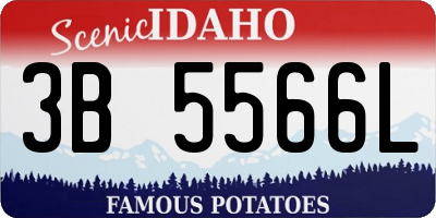 ID license plate 3B5566L