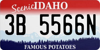 ID license plate 3B5566N