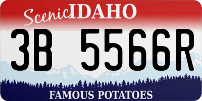 ID license plate 3B5566R