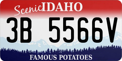 ID license plate 3B5566V