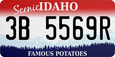 ID license plate 3B5569R