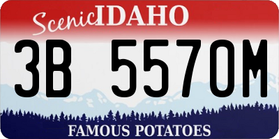 ID license plate 3B5570M