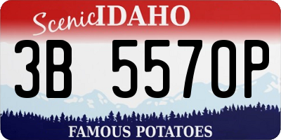 ID license plate 3B5570P