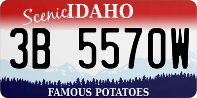 ID license plate 3B5570W