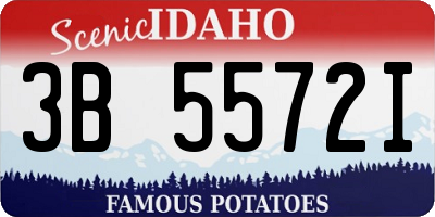 ID license plate 3B5572I