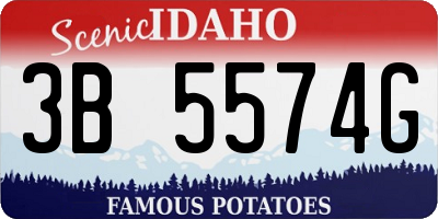 ID license plate 3B5574G