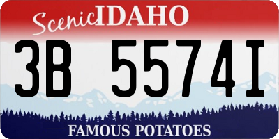 ID license plate 3B5574I