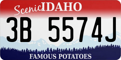 ID license plate 3B5574J