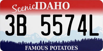 ID license plate 3B5574L