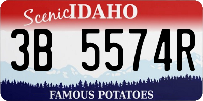 ID license plate 3B5574R