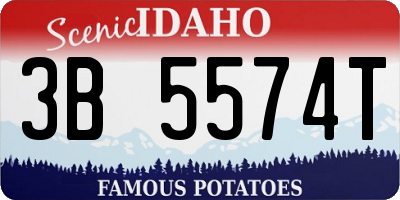 ID license plate 3B5574T
