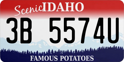 ID license plate 3B5574U