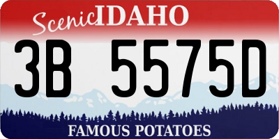 ID license plate 3B5575D