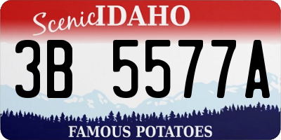 ID license plate 3B5577A
