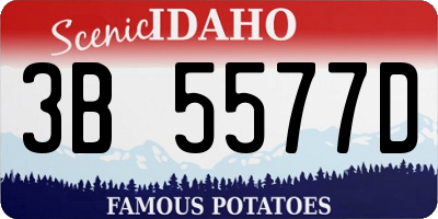 ID license plate 3B5577D