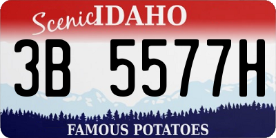 ID license plate 3B5577H