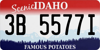 ID license plate 3B5577I