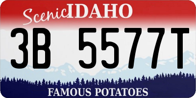 ID license plate 3B5577T