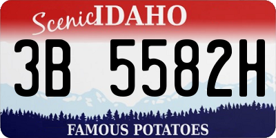 ID license plate 3B5582H