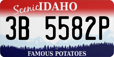 ID license plate 3B5582P