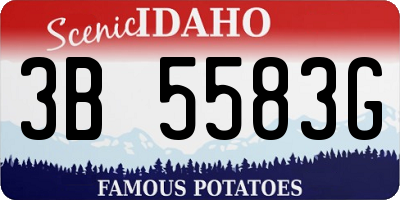 ID license plate 3B5583G