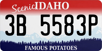ID license plate 3B5583P