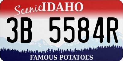 ID license plate 3B5584R