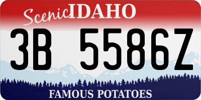 ID license plate 3B5586Z