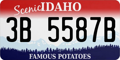 ID license plate 3B5587B