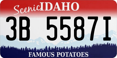 ID license plate 3B5587I