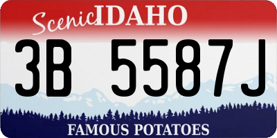 ID license plate 3B5587J